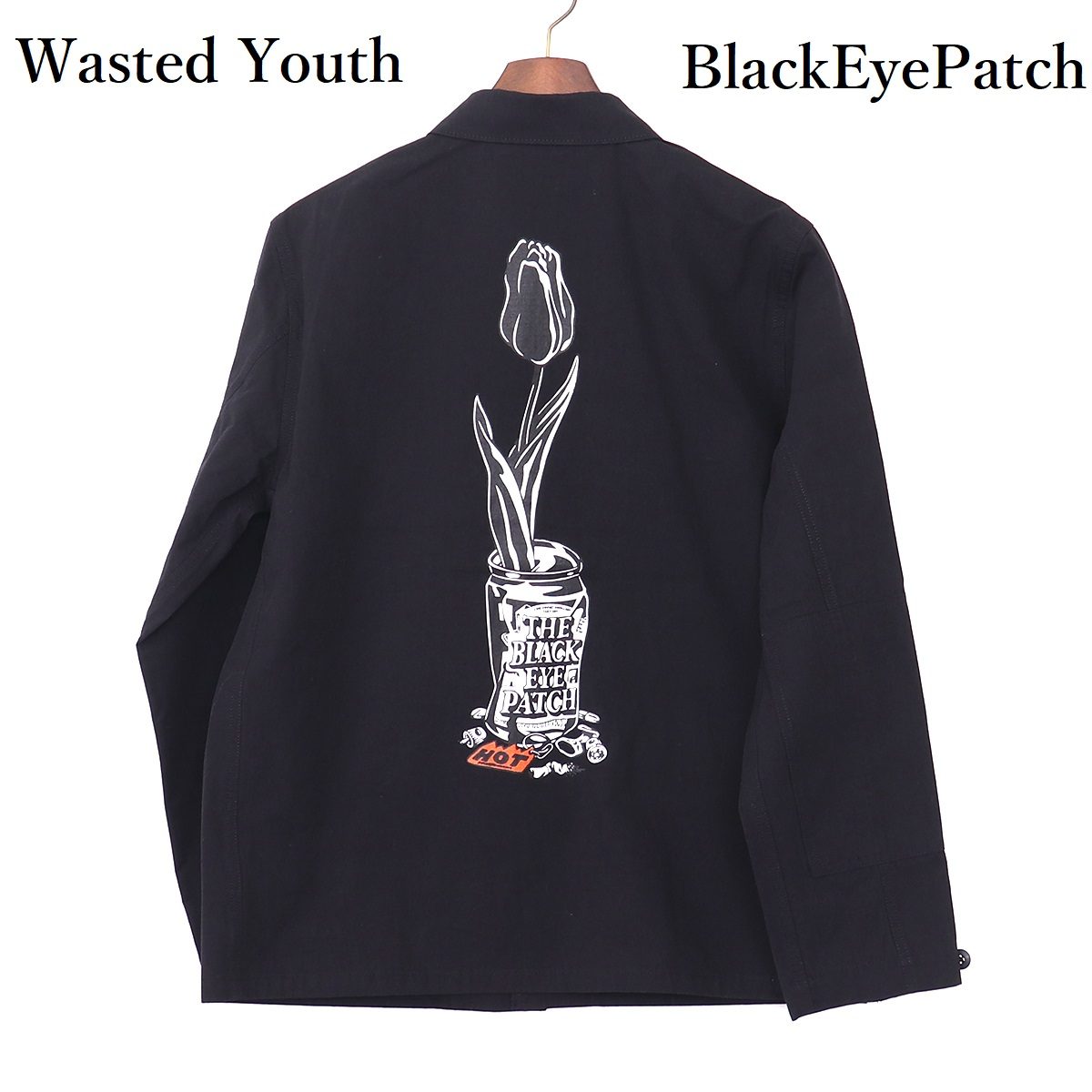 ロシアの行動 wasted youth パーカー patch eye black × パーカー